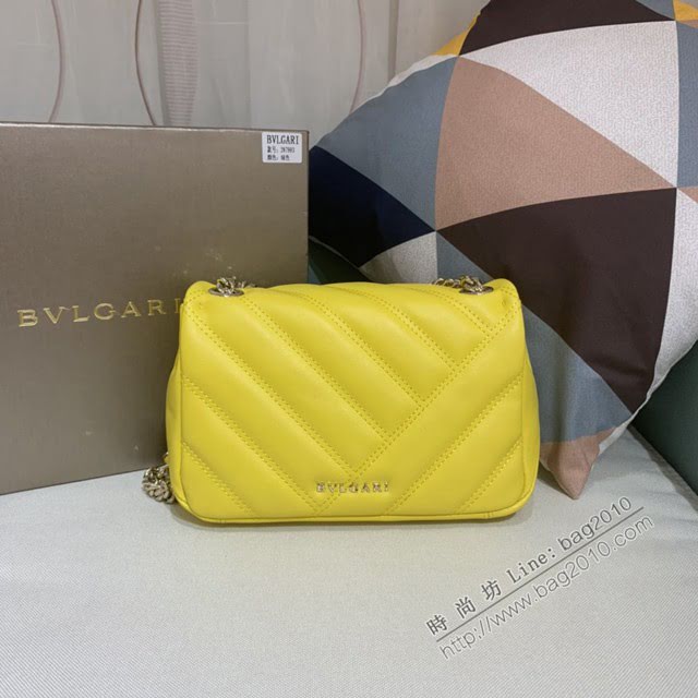 Bvlgari女包 寶格麗2020新款 幾何形狀牛皮鏈條單肩斜挎女包 古力娜紮同款 287993  fyd1559
